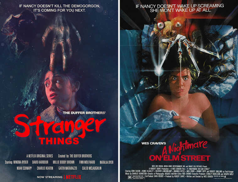 Stranger Things recria cartazes icônicos de filmes de terror do